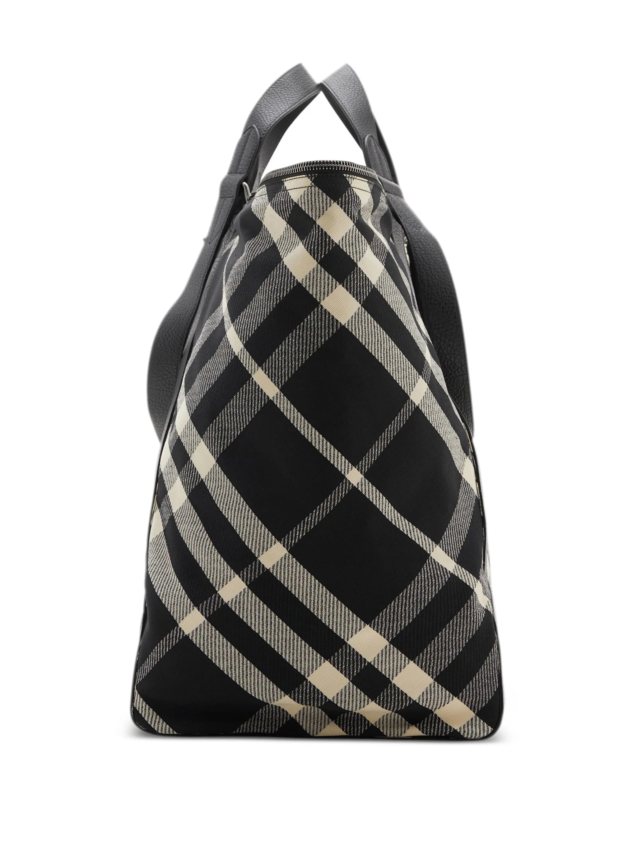 Burberry Festival Check Canvas Tote Bag – Black Ivory