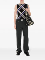 Burberry Festival Check Canvas Tote Bag – Black Ivory