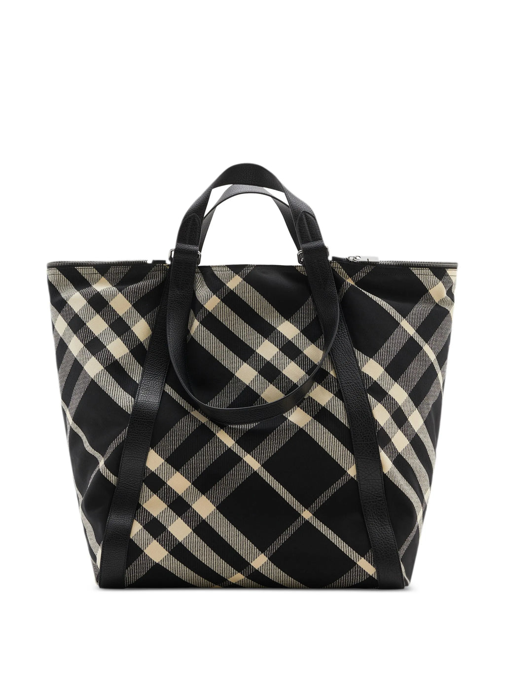 Burberry Festival Check Canvas Tote Bag – Black Ivory