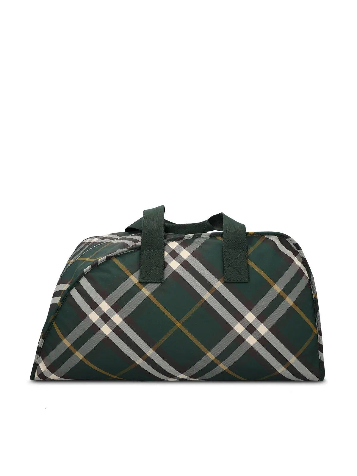 Burberry Large Shield Check-pattern Zipped Duffle Bag