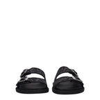 Fendi Men’s FF Mono Canvas & Leather Flip-Flops Nero