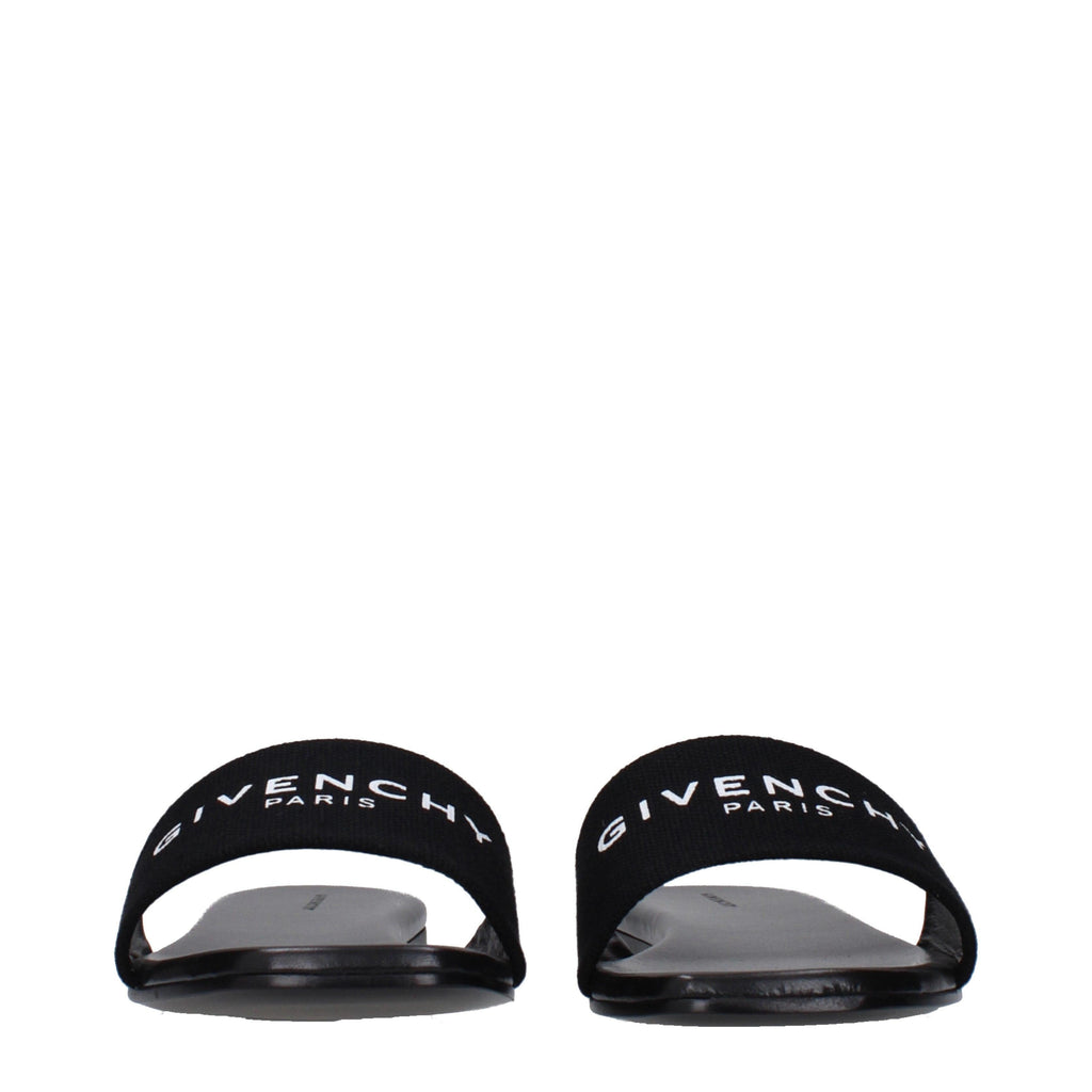 Givenchy Paris Black Leather Flat Slides
