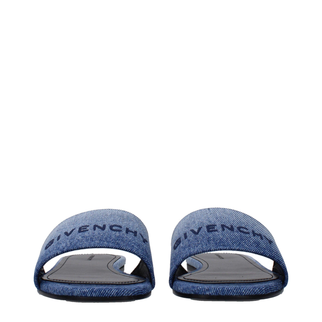 Givenchy Paris Denim Flat Slides