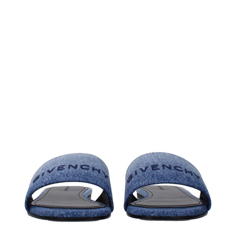 Givenchy Paris Denim Flat Slides