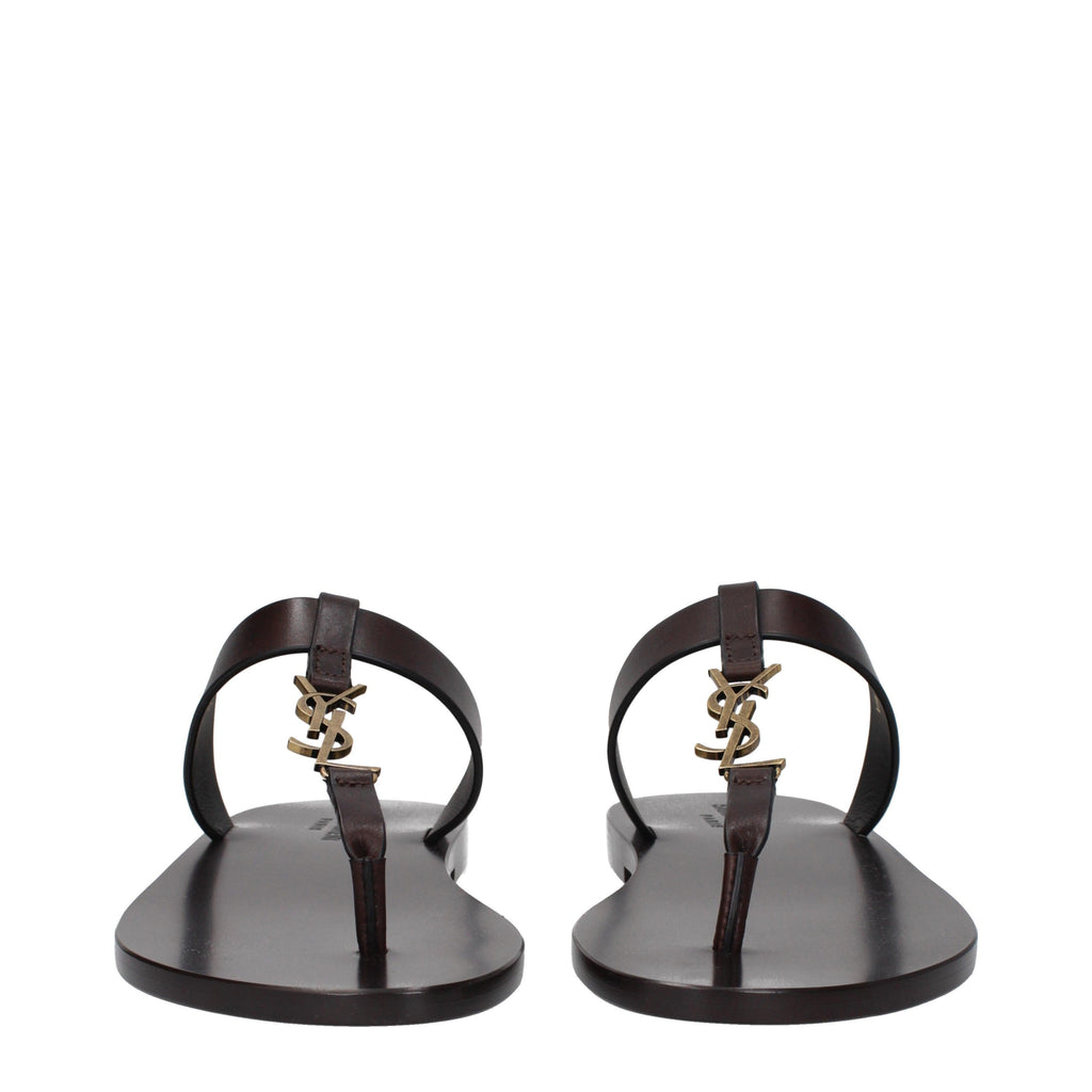 YSL CASSANDRE slides in smooth leather