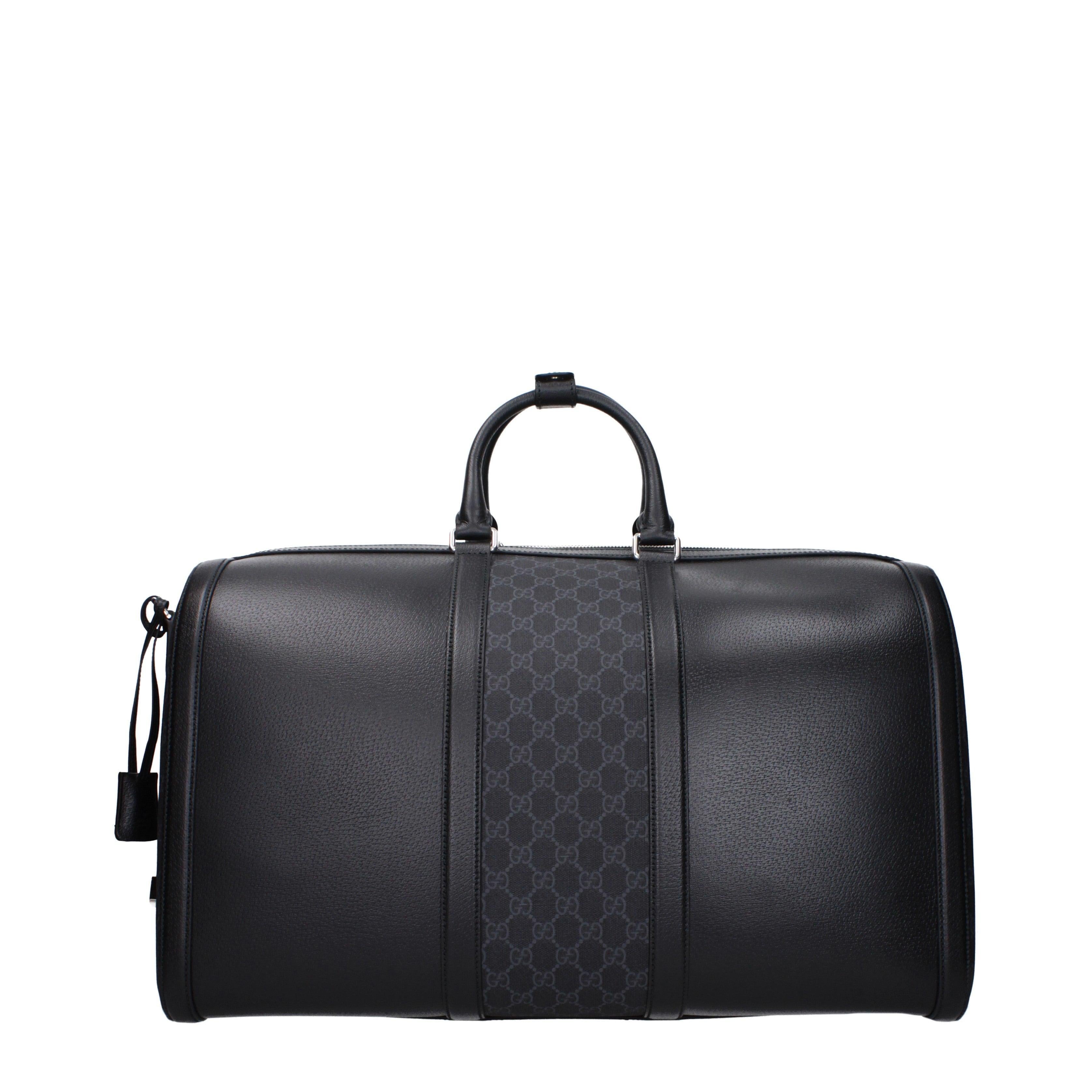 Gucci Leather Duffle Bag - Black