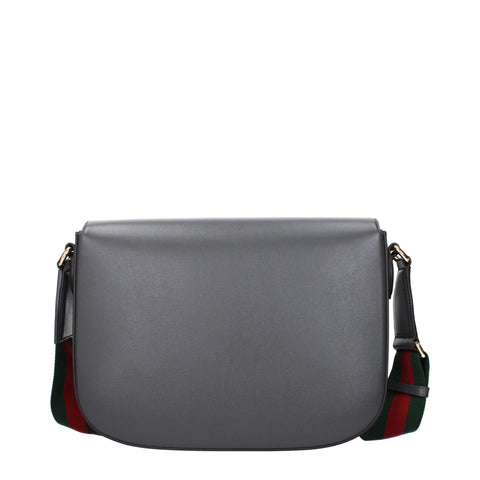 Gucci Horsebit 1955 Shoulder Bag in Grey Leather