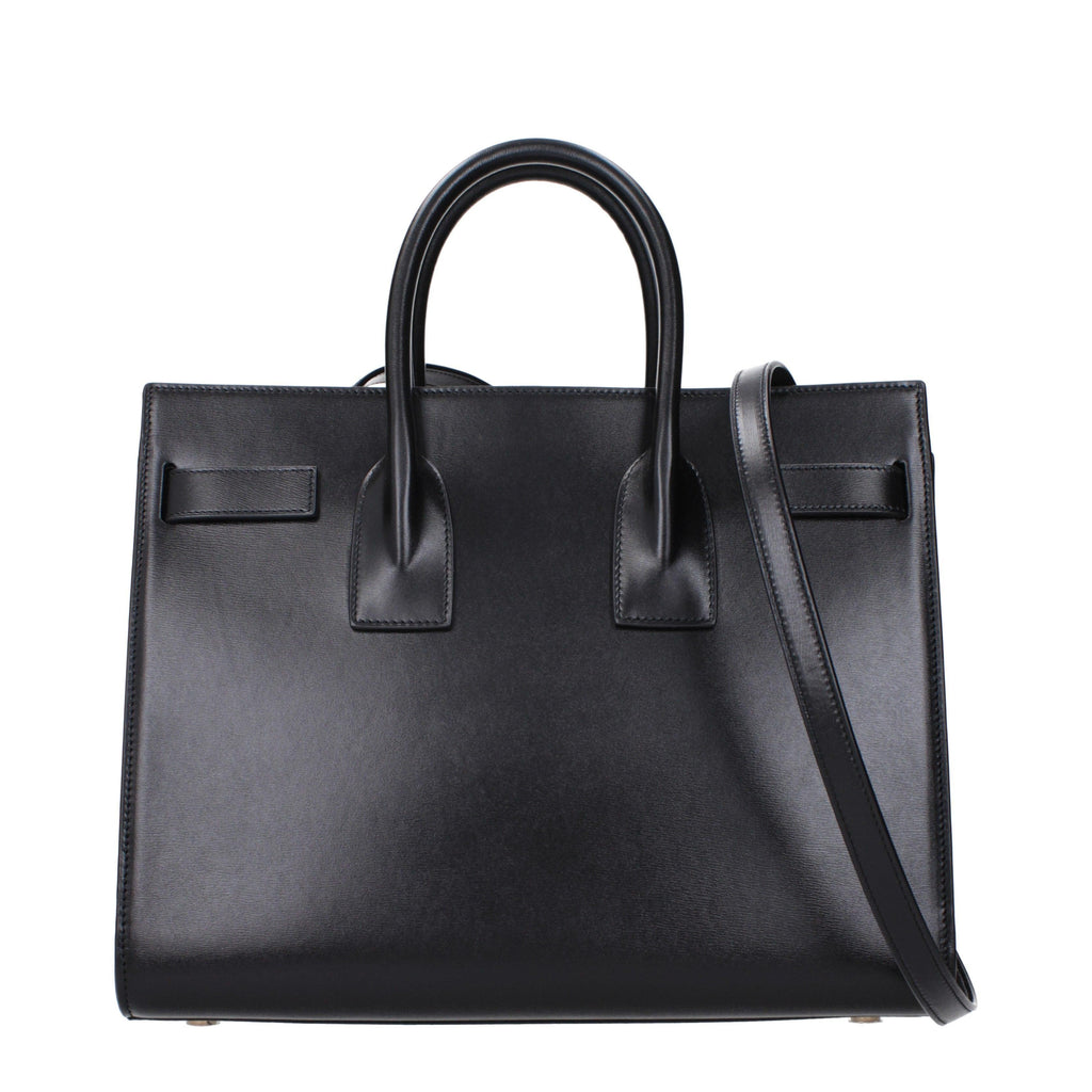 Saint Laurent Sac de Jour Tote Bag Black Leather Gold Hardware