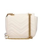 Gucci GG Marmont White Leather Shoulder Bag