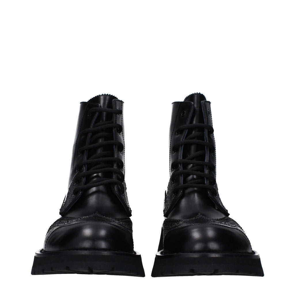 Alexander McQueen Men’s Leather Combat Boot