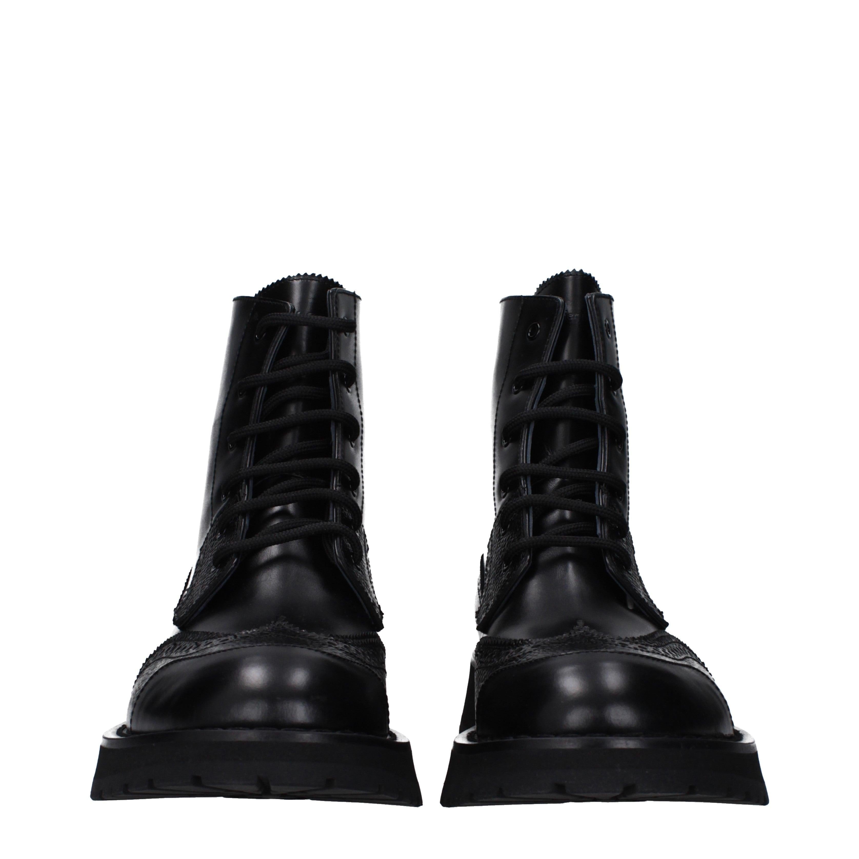 Alexander McQueen Men’s Leather Combat Boot