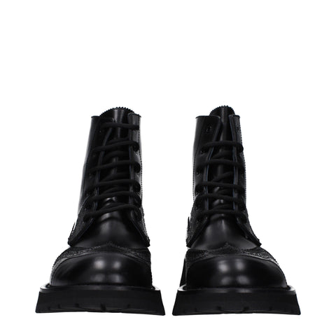Alexander McQueen Men’s Leather Combat Boot