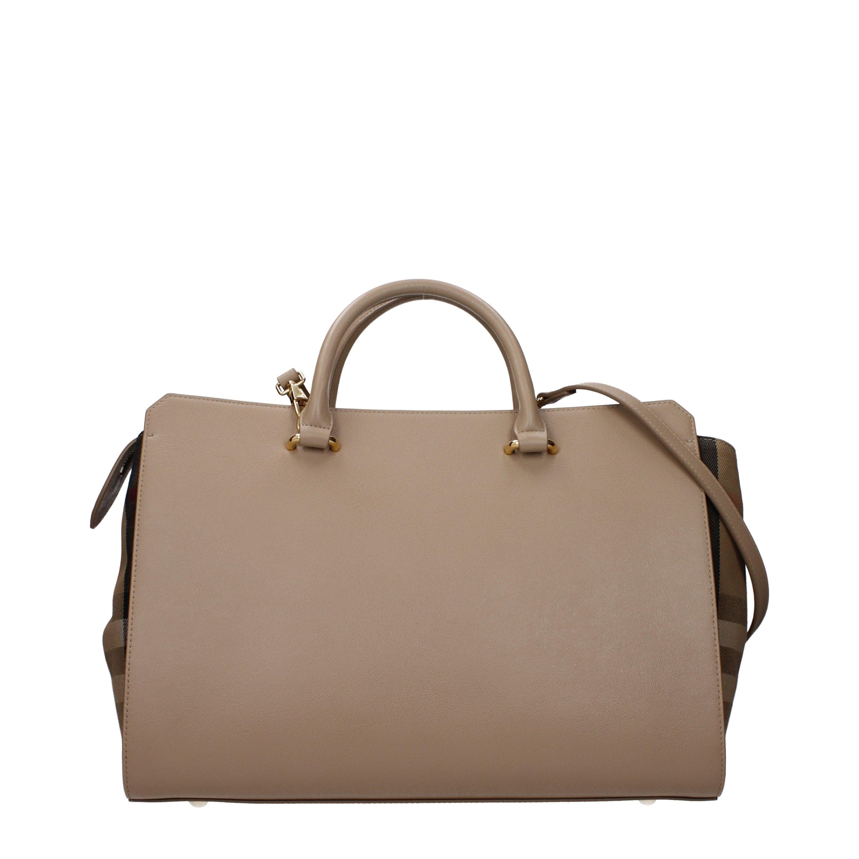 Burberry Banwell Top Handle Bag – Chestnut & Beige Leather Main image