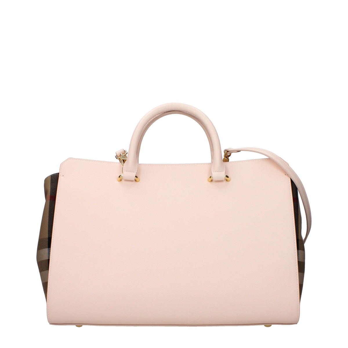 Burberry Banwell Top Handle Bag – Pink & Beige Leather