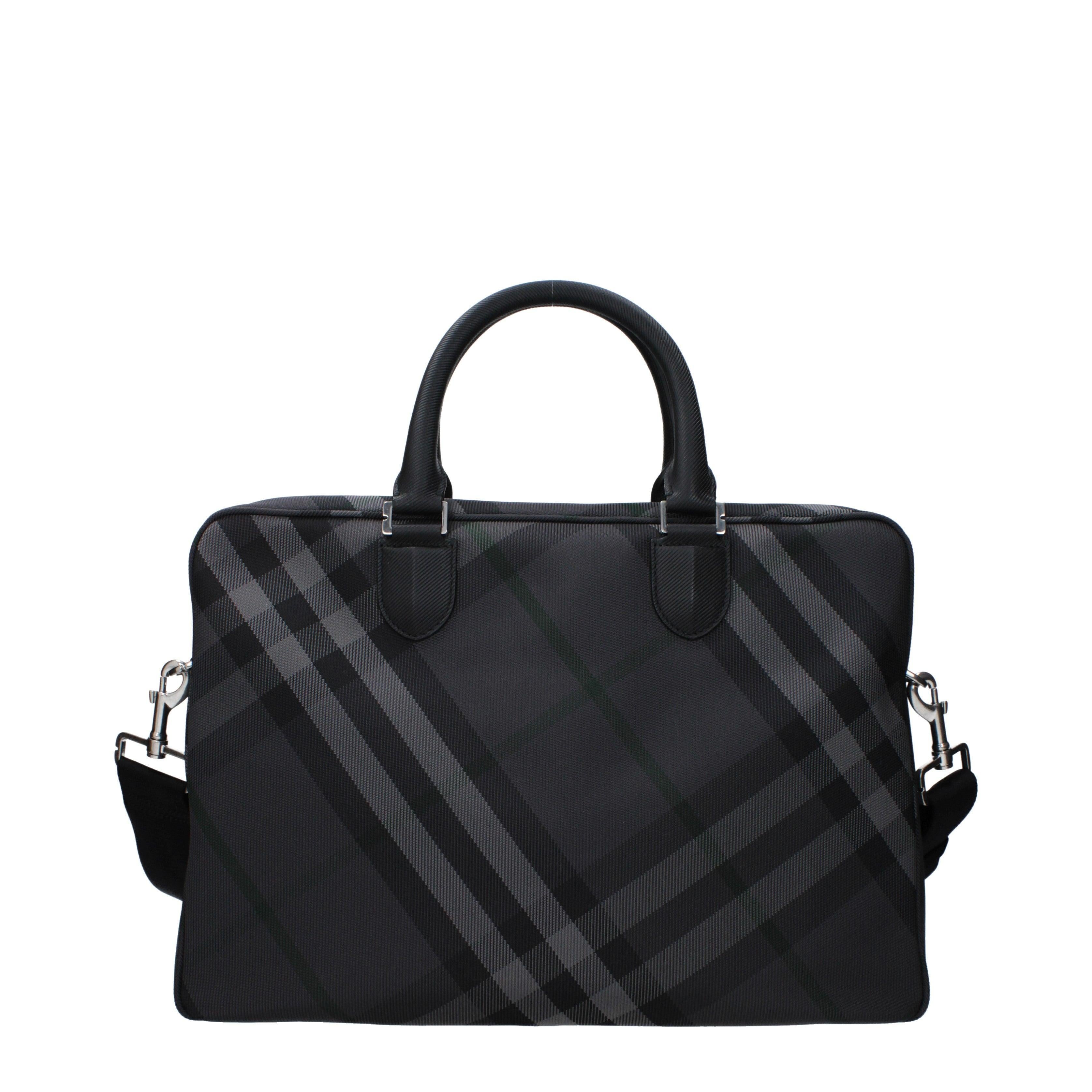 Burberry Signature Check Business Bag – Grigio/Argento Secondary image