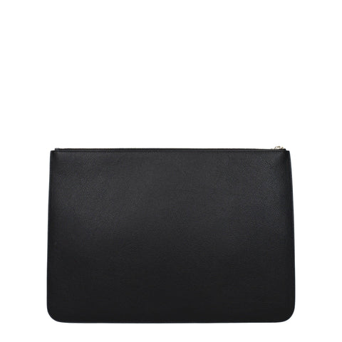 Balenciaga Large Leather Clutch Bag – Black