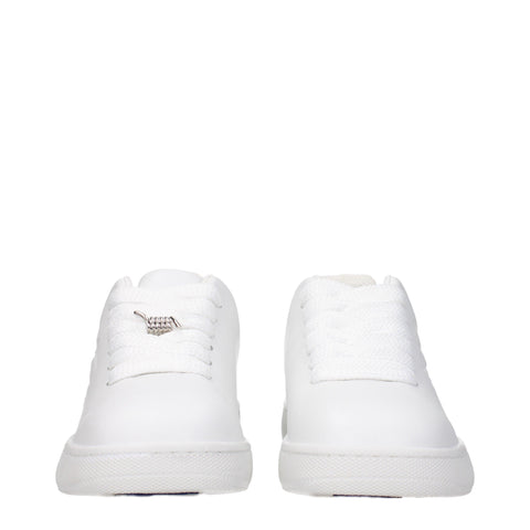 Burberry Twisted Metal Detail Leather Sneakers