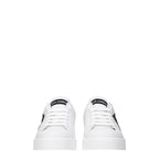 Dolce & Gabbana Women’s Logo Patch Sneakers – White & Black