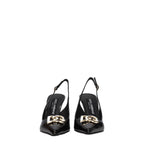 Dolce & Gabbana Women's Slingback Patent Leather Heels with Logo Detail