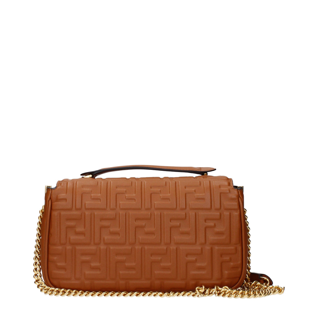 Fendi Baguette Brown Nappa Leather Bag