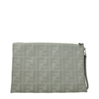 Fendi Verde FF Embossed Clutch Bag