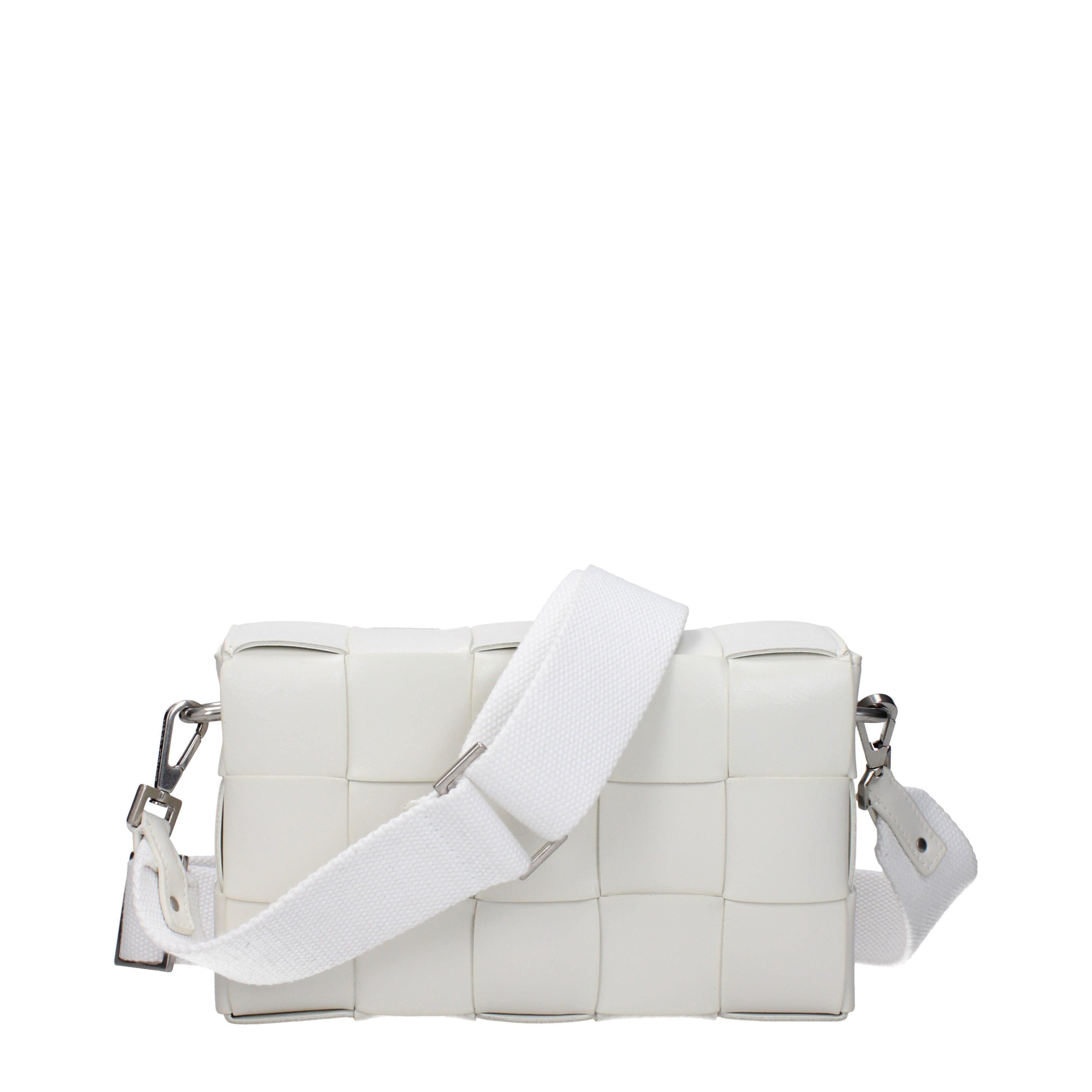 Bottega Veneta Women’s Maxi Intrecciato White Leather Bag with AirPods Pouch