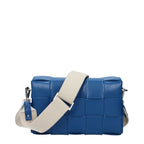 Bottega Veneta Women’s Maxi Intrecciato Blue Leather Bag with AirPods Pouch