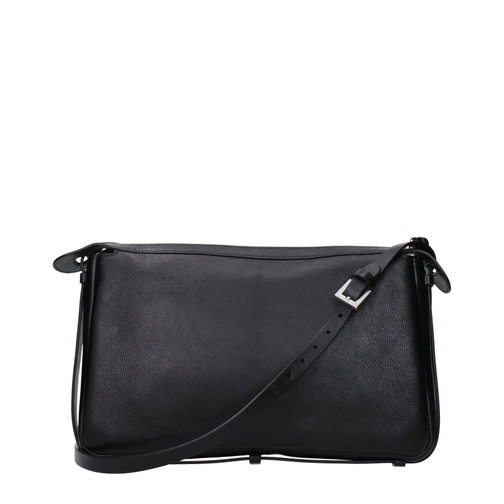 Fendi Black Leather Crossbody Bag for Men