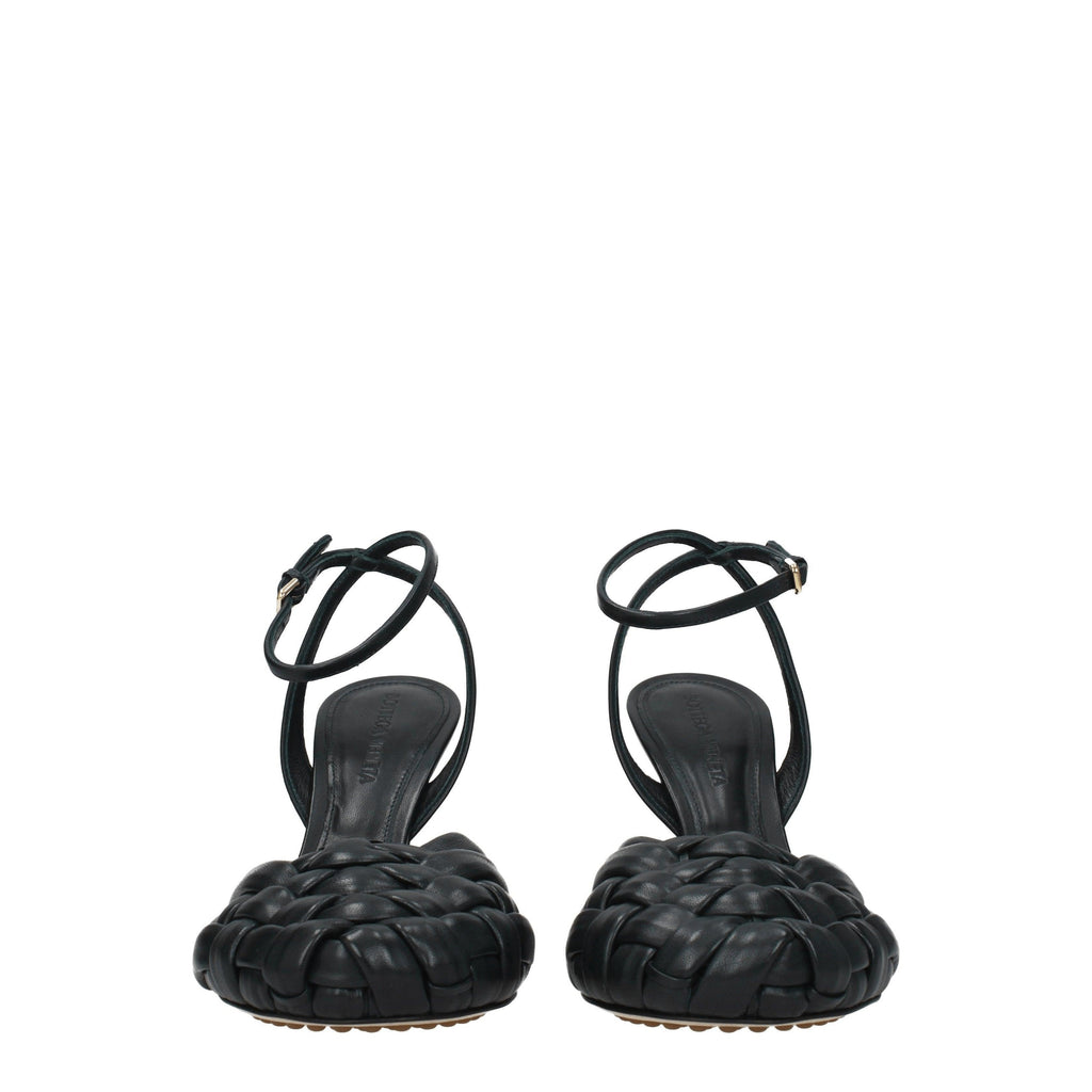 Bottega Veneta Padded Leather High Heels – Black