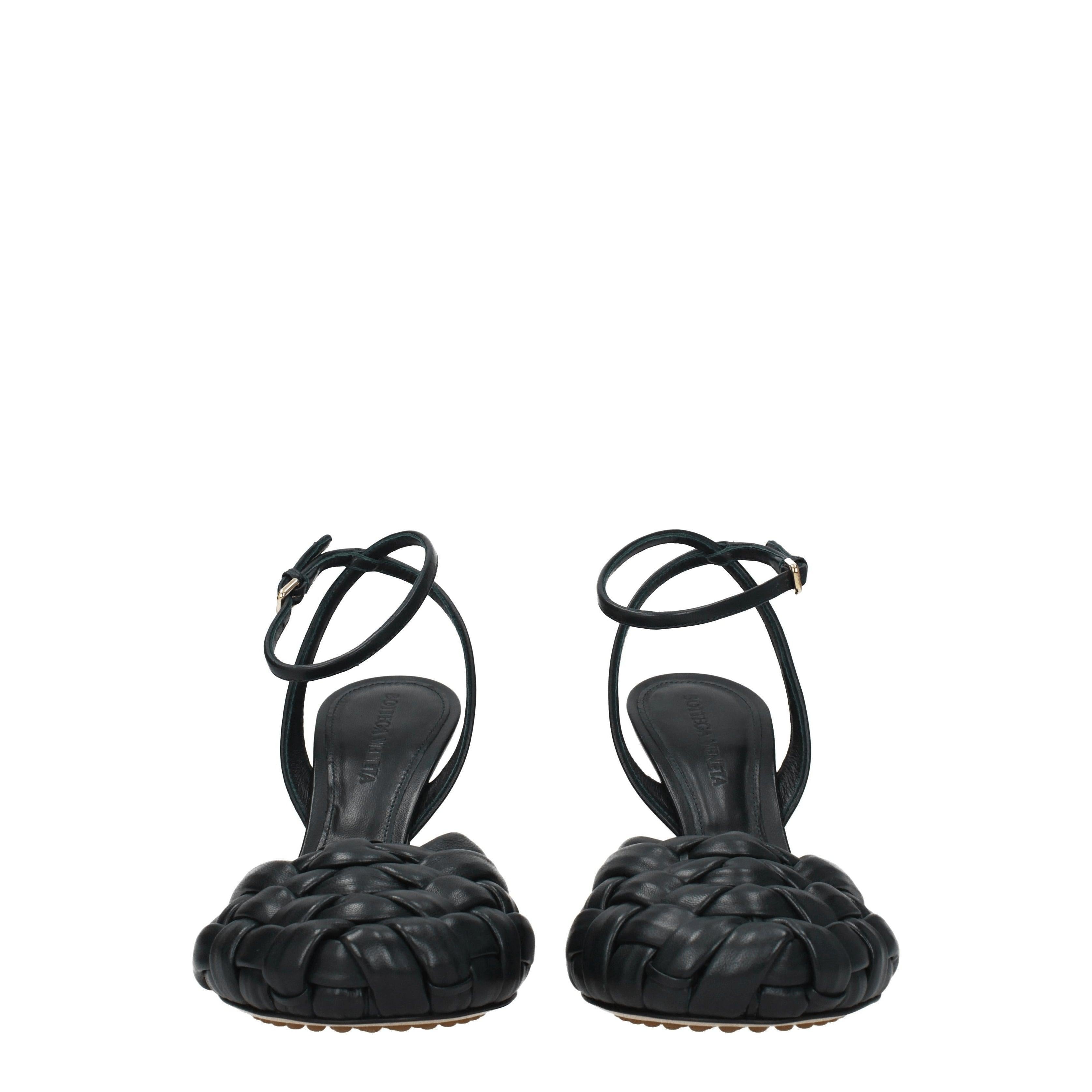 Bottega Veneta Padded Leather High Heels – Black