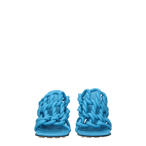 Bottega Veneta Padded Leather High Heels – Blue