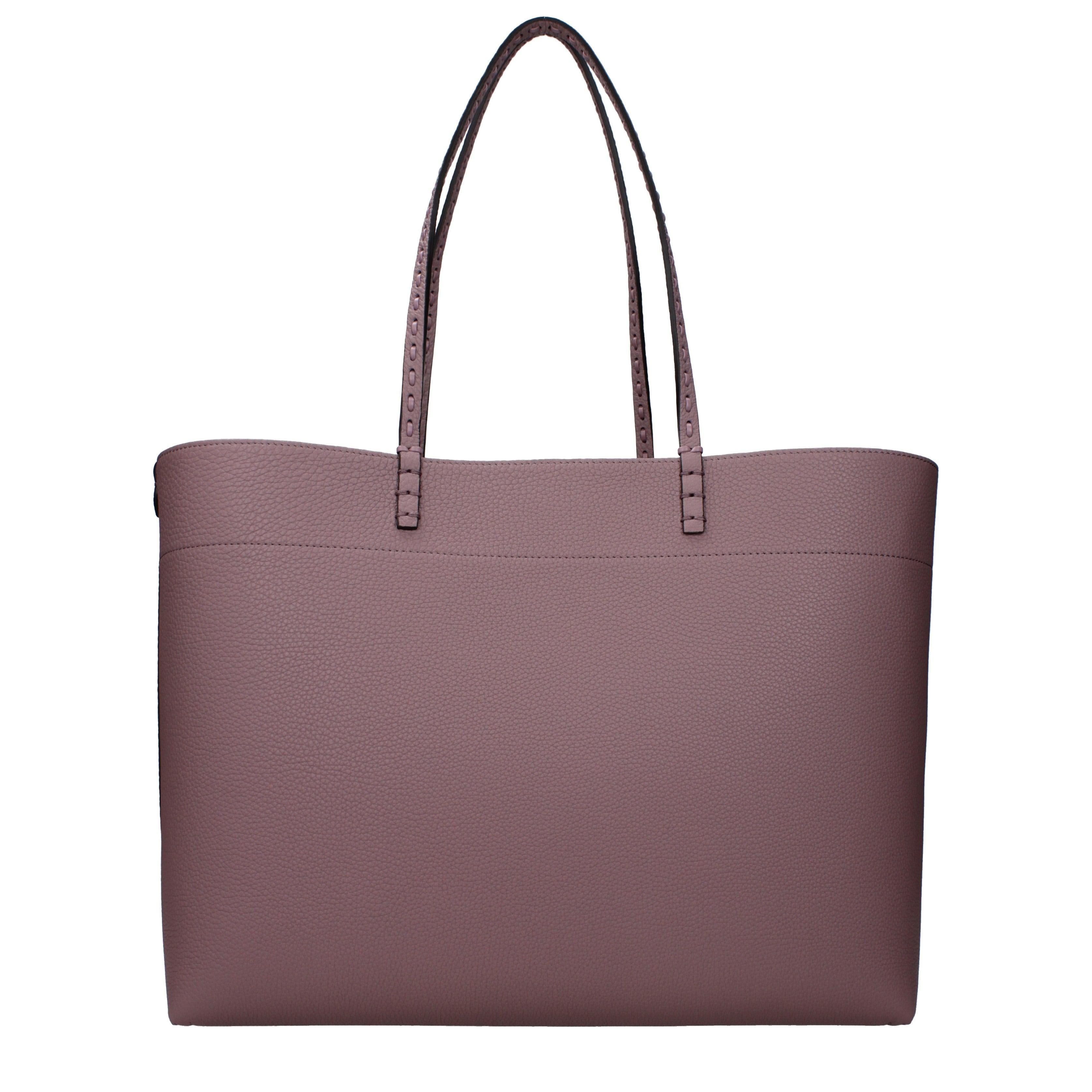 Fendi Medium Roll Rose Selleria shopper with 218 hand-sewn topstitches