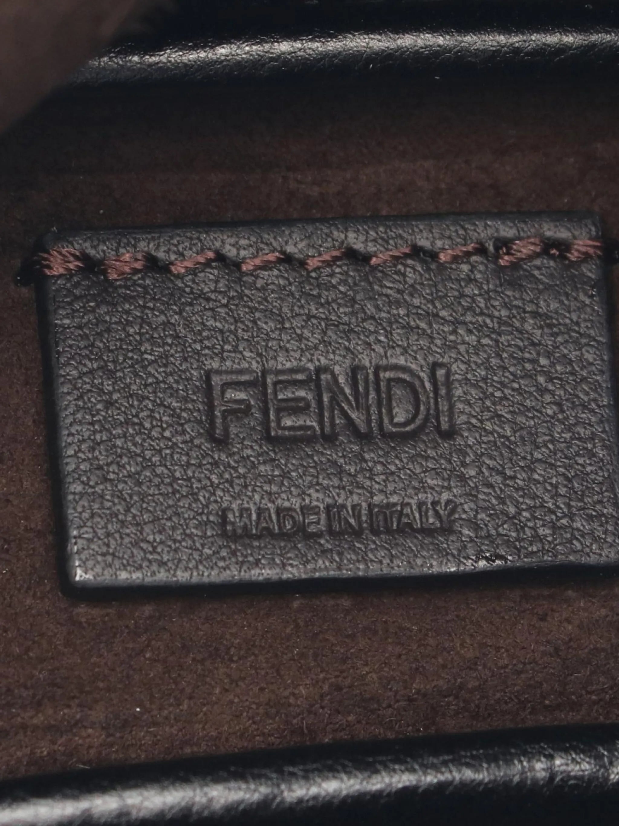Fendi Black Leather Crossbody Bag for Men