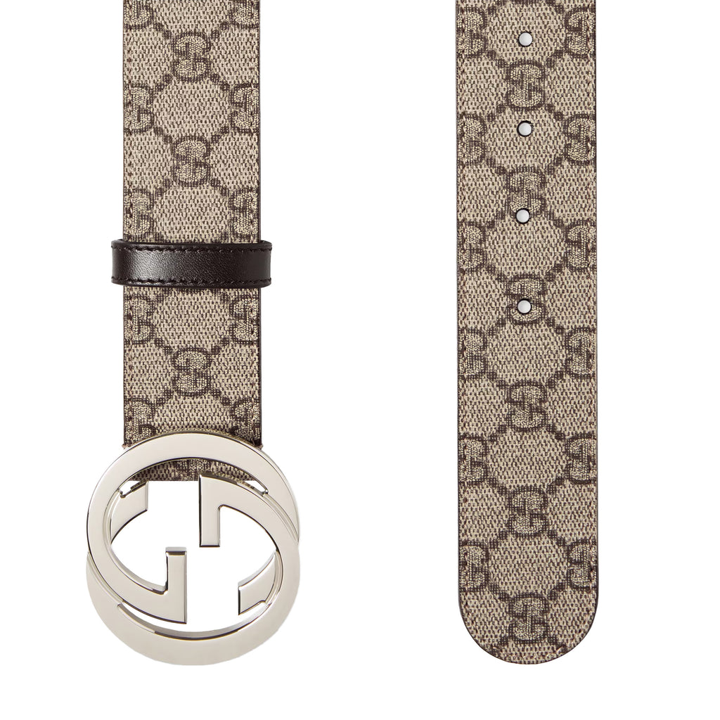 Gucci Beige GG Supreme Interlocking G Belt