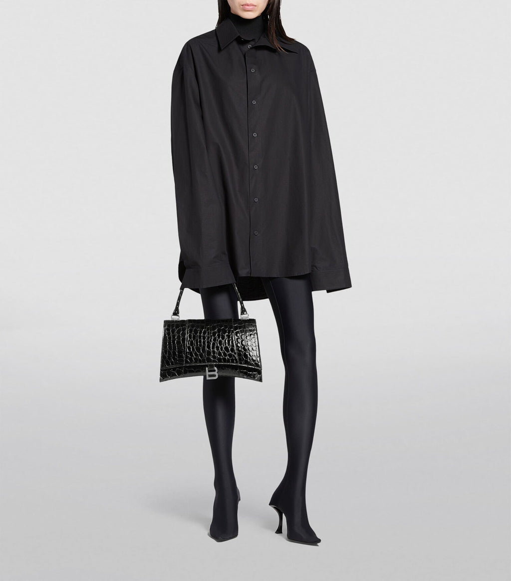 Balenciaga Medium Leather Hourglass Top-Handle Bag