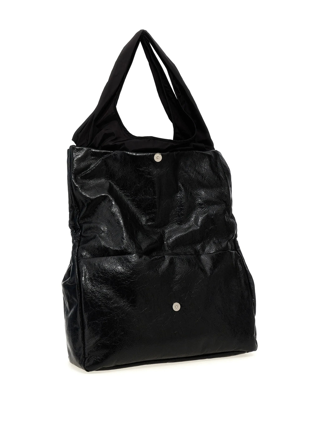 Balenciaga Large Monaco Tote Bag in Black Calf Leather with Chain Strap