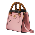 Gucci Diana Small Pink Leather Tote Bag with Bamboo Handles