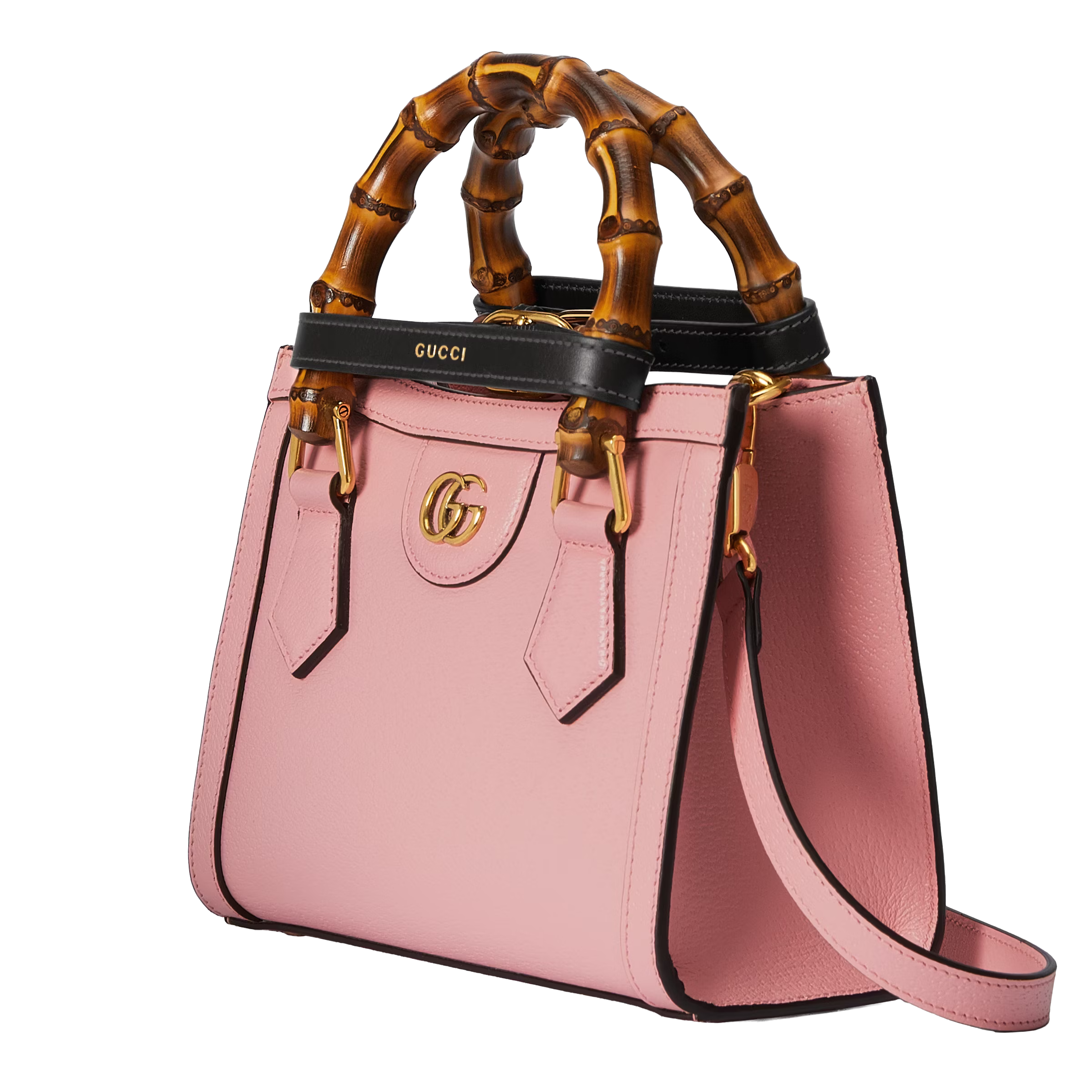 Gucci Diana Small Pink Leather Tote Bag with Bamboo Handles