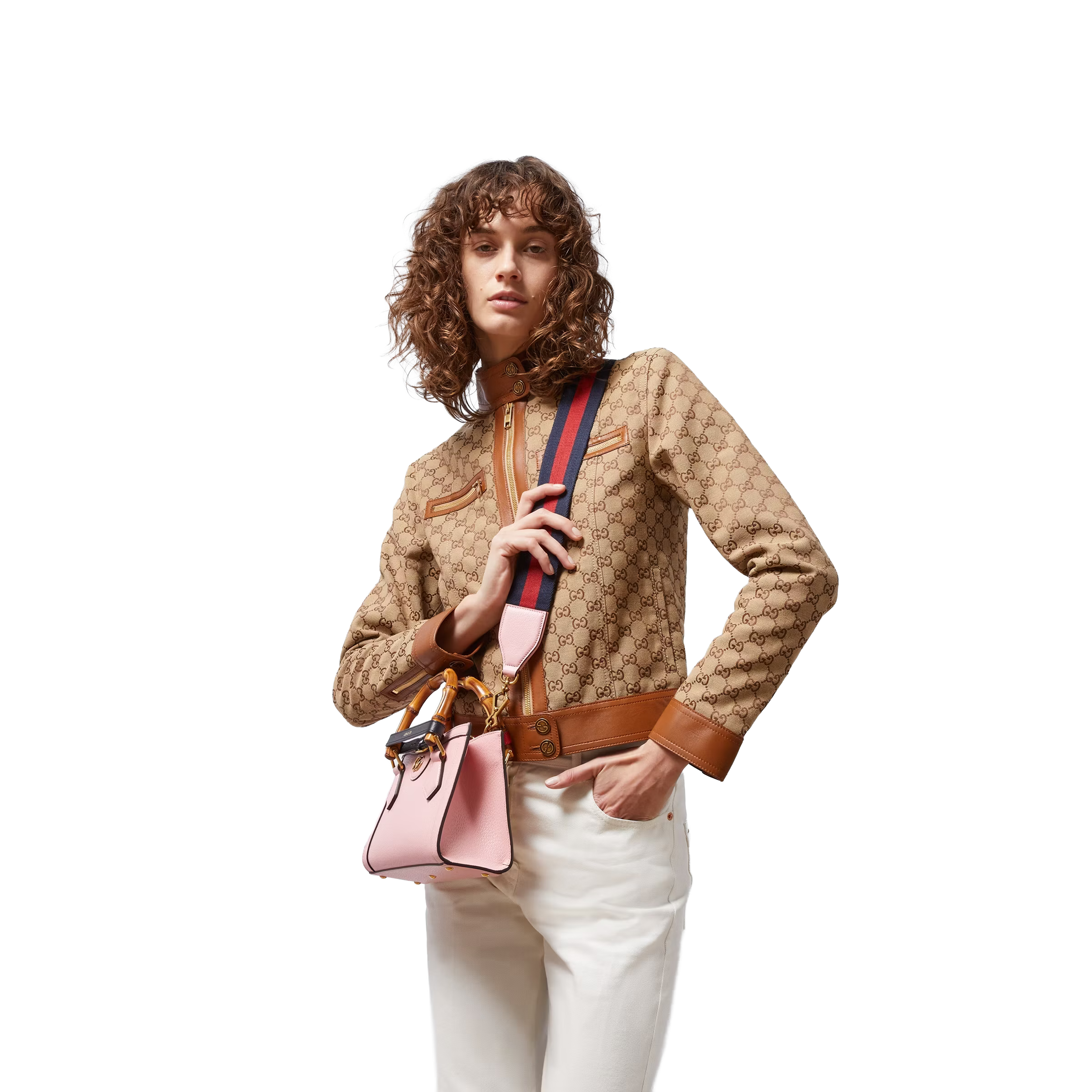 Gucci Diana Small Pink Leather Tote Bag with Bamboo Handles