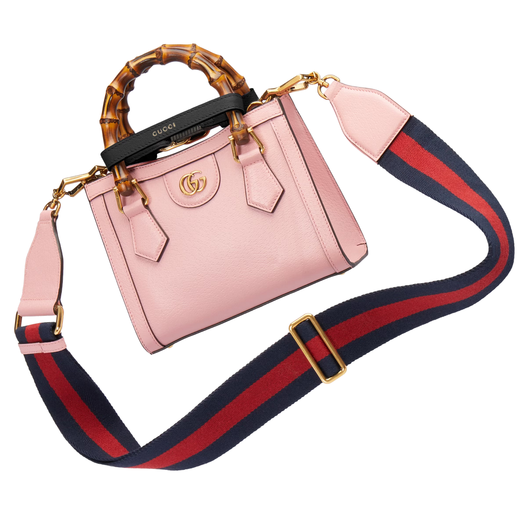 Gucci Diana Small Pink Leather Tote Bag with Bamboo Handles