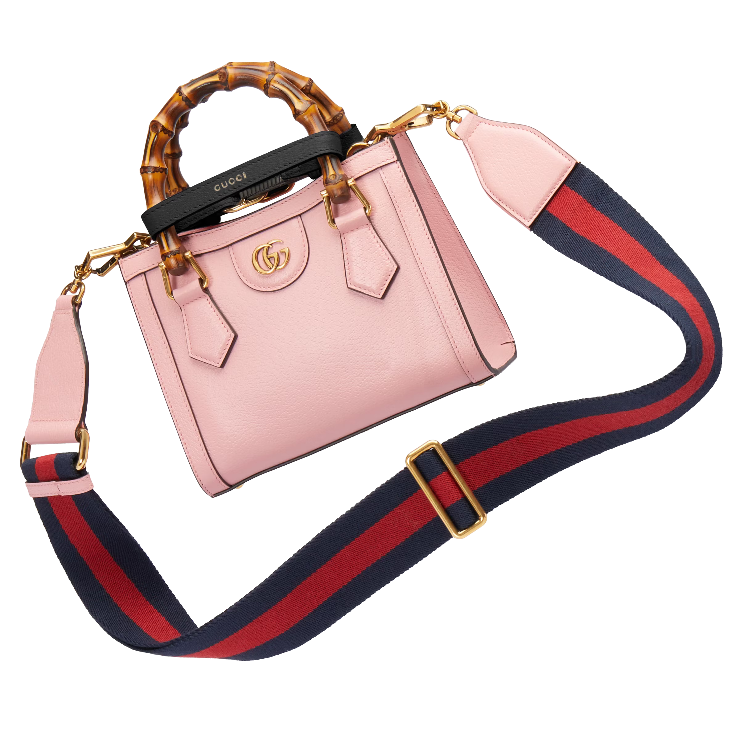 Gucci Diana Small Pink Leather Tote Bag with Bamboo Handles