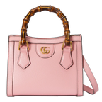 Gucci Diana Small Pink Leather Tote Bag with Bamboo Handles