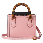 Gucci Diana Small Pink Leather Tote Bag with Bamboo Handles