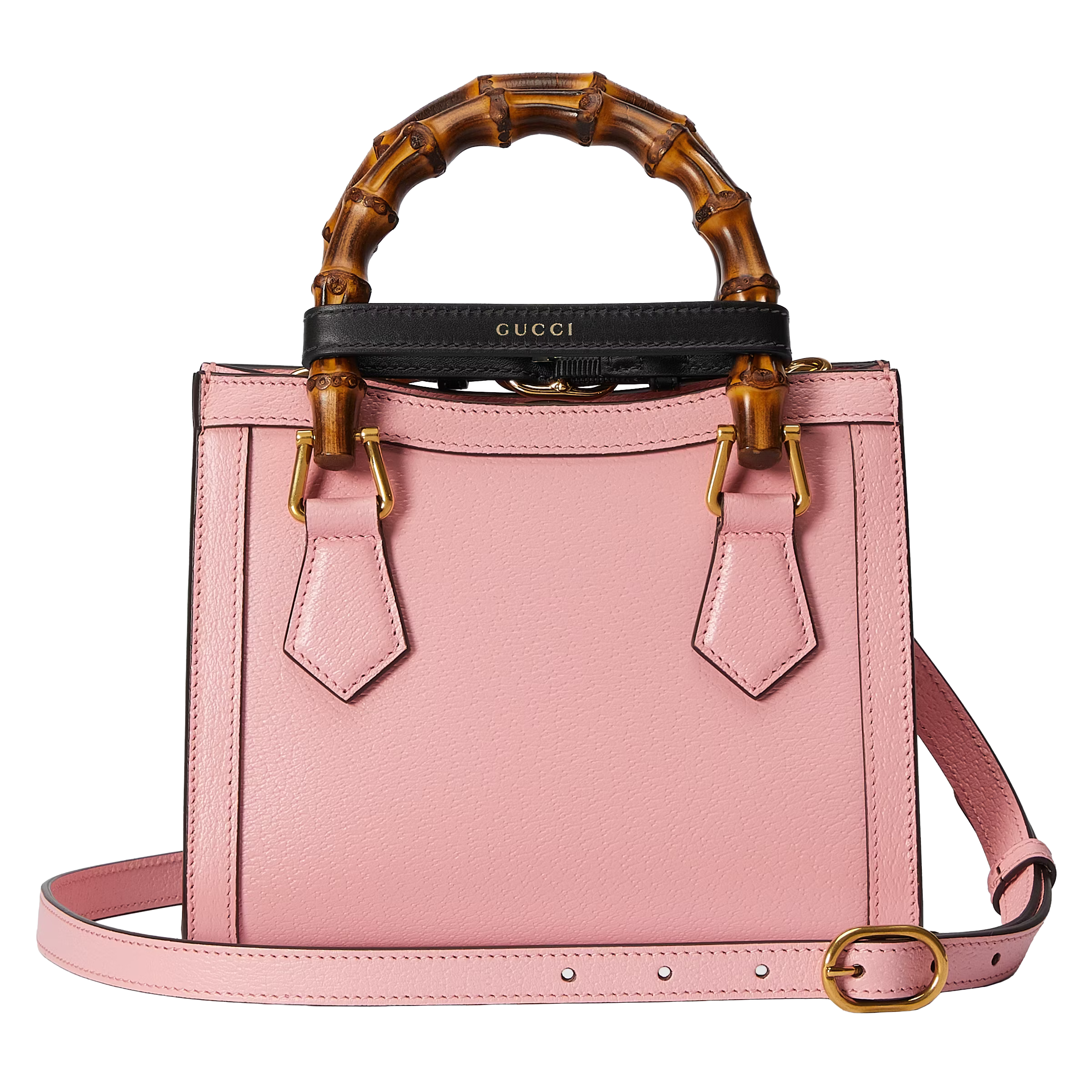 Gucci Diana Small Pink Leather Tote Bag with Bamboo Handles