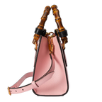 Gucci Diana Small Pink Leather Tote Bag with Bamboo Handles