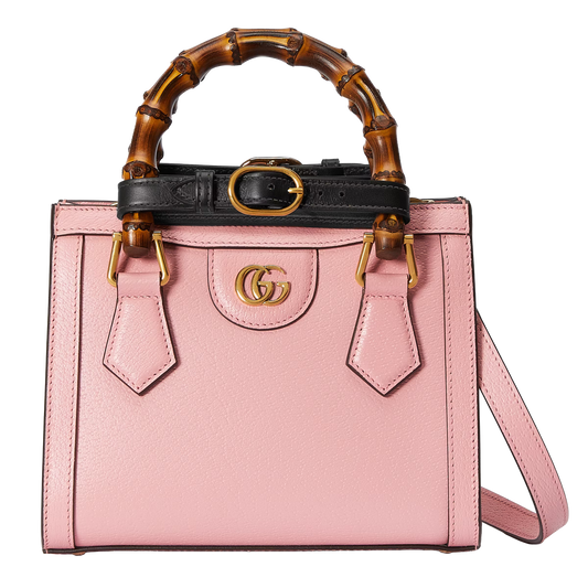 Gucci Diana Small Pink Leather Tote Bag with Bamboo Handles