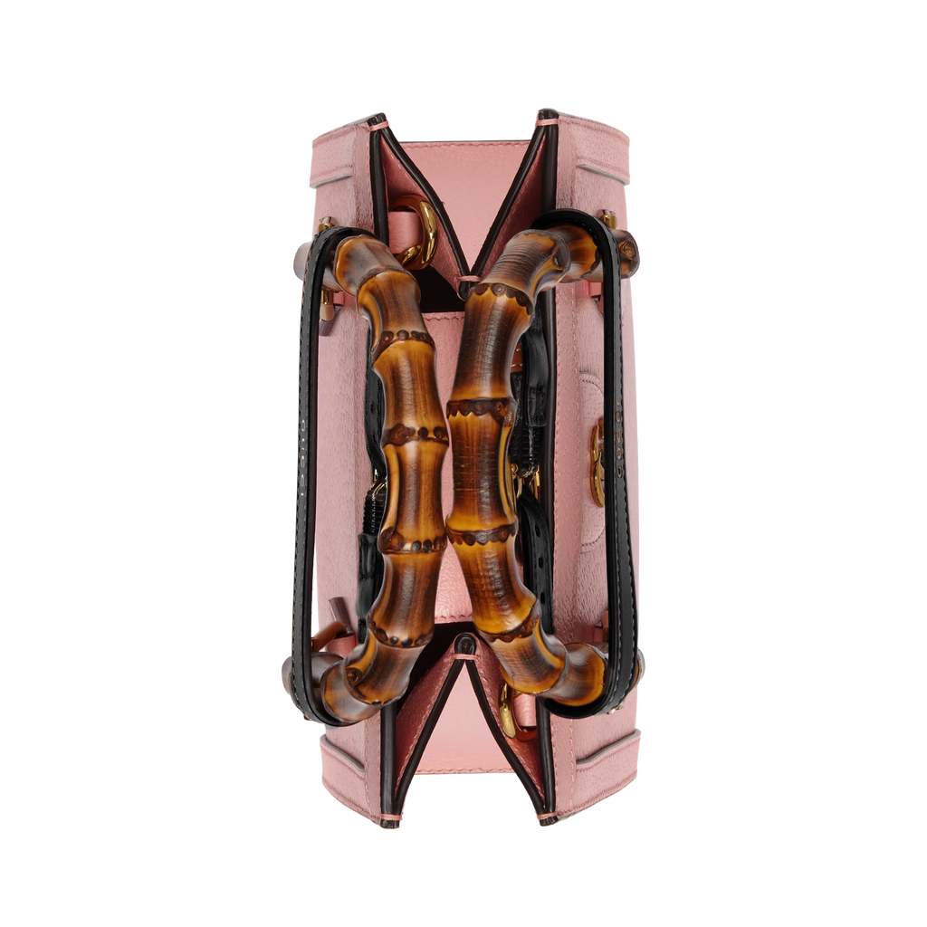 Gucci Diana Small Pink Leather Tote Bag with Bamboo Handles