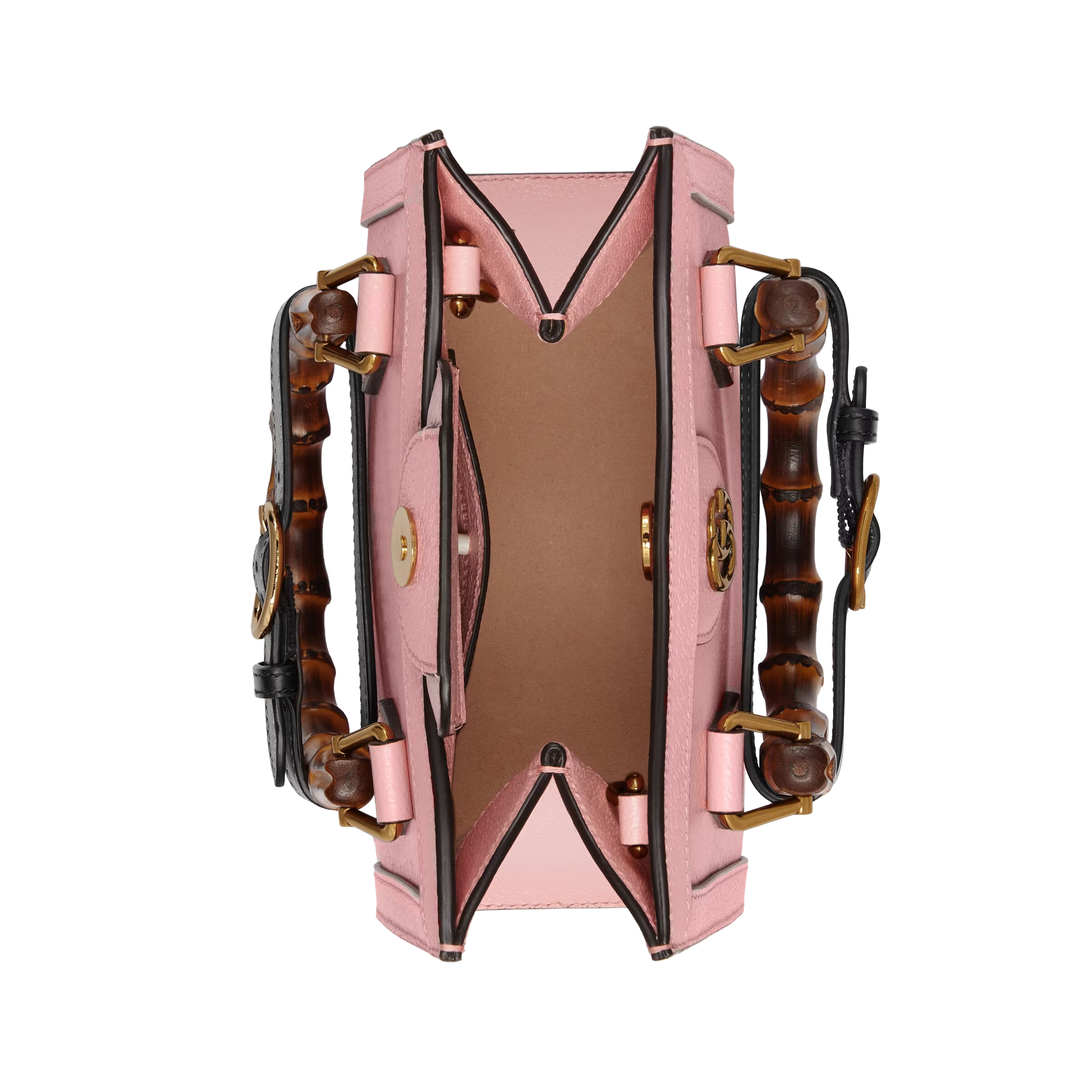 Gucci Diana Small Pink Leather Tote Bag with Bamboo Handles