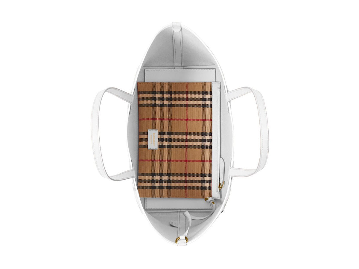 Burberry Check Tote with Detachable Pouch