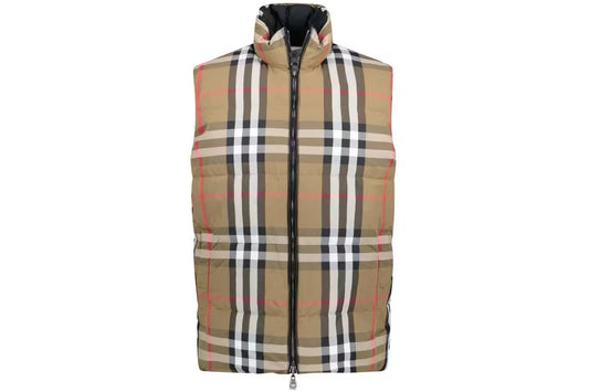 Burberry Reversible Puffer Gilet – House Check / Black